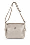Women's Beige Soft Leather Daily Crossbody Bag – 3-Compartment Zippered Lined Convenient Women's Bag - 7
