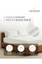 210TC Solid Double Flat Sheet 3-Piece Set, Ivory – 1 Flat Sheet 206 x 250 cm + 2 Pillowcases 50 x 75 cm | Double Bed Sheet Set - 2