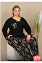Ethnic Pattern Long Sleeve Plus Size Pajama Set - 4