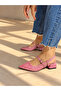 Amore Pink Silvery 3 cm Short Heel Strappy Sandals Shoes - 2