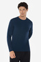 Men's Navy Blue Crew Neck Micro Modal Extra Soft Comfortable Fit Long Sleeve T-Shirt 945 - 2