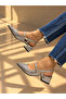 Amore Gray Silvery 3 cm Short Heel Strappy Sandals Shoes - 4