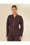 Women Brown Pleat Detail Active Sweatshirt