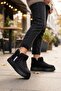 Black Short Cold-Resistant Suede Women's Boots & Booties with Fur Inside - 5