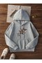 Star Detail Oversize Unisex Sweatshirt - 2