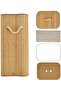Bamboo Laundry Basket with Lid, Beige - 5