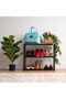3-Tier Stackable Shoe Rack for Entryway, Black - 2