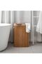 Bamboo Laundry Basket with Lid, Beige - 7