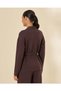 Women Brown Pleat Detail Active Sweatshirt - 3