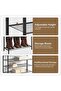 5 Tier Industrial Shoe Rack for Entryway, Steel & Particleboard Multicolor - 4