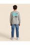 Senior Boys Grey Printed Crew Neck Sweatshirt - 4