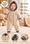 Camel-Gray Color Premium Wellsoft Plush Unisex Plush Baby Teddy Bear Jumpsuit