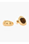 Pack of 6 Gold Tone Stud and Hoop Earrings with Pushback Closure - 3