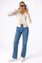 V-Neck 100% Cotton Knitwear Openwork Pattern Button Detailed Cardigan Standard (Suitable for M-L Wearers) - 2
