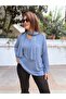 Scarf Ribbed Knitwear Baby Blue - 2