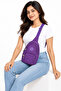 Multi-Compartment Adjustable Strap Daily Sports Front Cross Chest Bag – Purple 3300 - 2