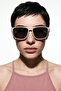 Flyn Beige Black Sunglasses