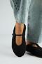 Rirta Women's Tedy Flat Elegant Buckle Black Slippers - 6