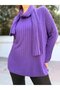 Scarf Ribbed Knitwear Purple - 4