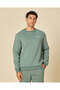 Men Green Crew Neck Sweatshirt