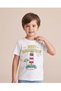 Boys White Printed T-Shirt