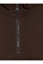 Two Mt Shop Quality Brown Zippered High Collar Girls' Sweatshirt - 2