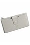 Women's Genuine Leather Wallet with Multiple Compartments, Zipper, Large Size Card Holder and Passport Wallet
