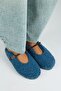 Rirta Women's Tedy Flat Elegant Buckle Night Blue Slippers - 2