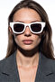 Sezer White Black Sunglasses