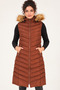 Women's Vest Plain Light Brown Z9684