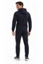 Men's 3 Thread Fleece Zipper Hooded Tracksuit Set - 4