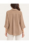 Women's Black Buckle Crepe Blouse - 5