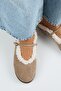 Felicia Fur Women's Genuine Leather Flat Elegant Buckle Mink Slippers - 6