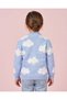 Girl Blue Cloud Print Cardigan - 4