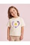 Girls Yellow Heart Sequins Boxy T- Shirt