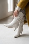 Sophia Short Length White Bellows (7 cm Heel) Pull-On Daily Women's Boots - 7