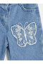 Rmz Gi̇yi̇m Farkiyla Embroidered Girls' Jean Pants - 3
