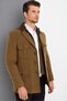 Men's Wool Blend Coat Plain Camel K7538 - 3
