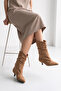 Rhian Women's Heeled Casual Boots - Mink Suede - 7