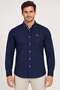 Men's Cotton Shirt Plain Navy Blue G974