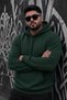 Bery Large Size Men's Hooded Basic Sweatshirt with Two Threaded Kangaroo Pockets
