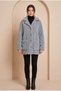 Women's Baby Blue Oversize Buttoned Unlined Plush Inside and Out Wellsoft Coat Cardigan - 2