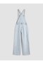 Star Embroidered Girl's Jean Salopet - 3