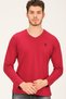 Men's V-Neck Cotton Sweatshirt Set of 2 Claret Red-Navy Blue T8587 - 2