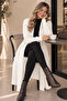 Bearded Knitwear Long Cardigan N3372 White - 3
