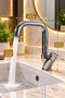 Chrome Mix Corner Spout Bathroom Sink Faucet – Single Handle Swivel Spout Faucet - 2