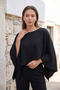Selani̇k Free Sleeve Poncho+Pocketed Pants Set - 3