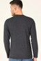 Men's Round Neck Cotton Sweatshirt Set of 2 Black-Anthracite T8588 - 5