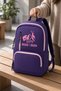 Skuldra Purple Backpack City Bag for Daily Use 43X34X15 cm