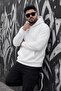 Bery Large Size Men's Hooded Basic Sweatshirt with Two Threaded Kangaroo Pockets - 3